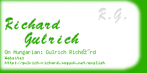 richard gulrich business card